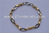 SSB30 8.7 inches 8.5mm width gold plated 304 stainless steel bracelet