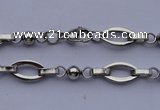 SSN21 21.5 inches 8.5 width black 304 stainless steel necklace wholesale