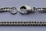 SSN52 19.5 inches 2.5mm width 304 stainless steel necklace wolesale