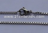 SSN53 19.5 inches 1mm width 304 stainless steel necklace wolesale