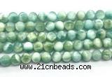 CAS322 15.5 inches 10mm round peacock angelite gemstone beads