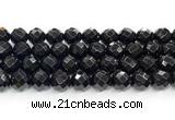 CON134 15.5 inches 12mm faceted round black onyx gemstone beads