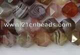 CAA1007 15.5 inches 6mm faceted nuggets botswana agate beads