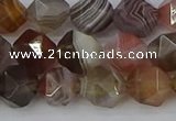 CAA1008 15.5 inches 8mm faceted nuggets botswana agate beads