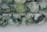 CAA1023 15.5 inches 12mm faceted nuggets tree agate beads