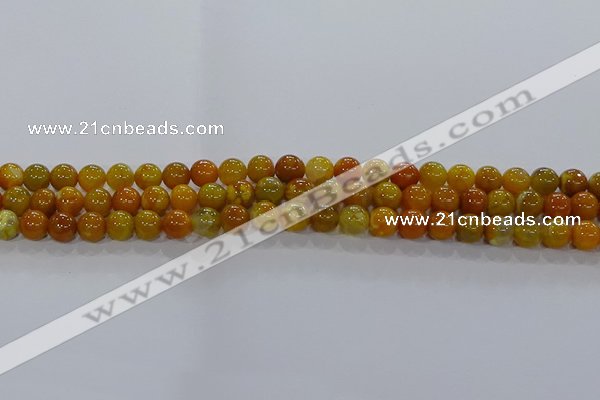 CAA1041 15.5 inches 6mm round dragon veins agate beads wholesale