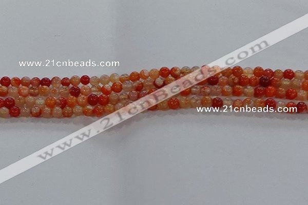 CAA1045 15.5 inches 4mm round dragon veins agate beads wholesale