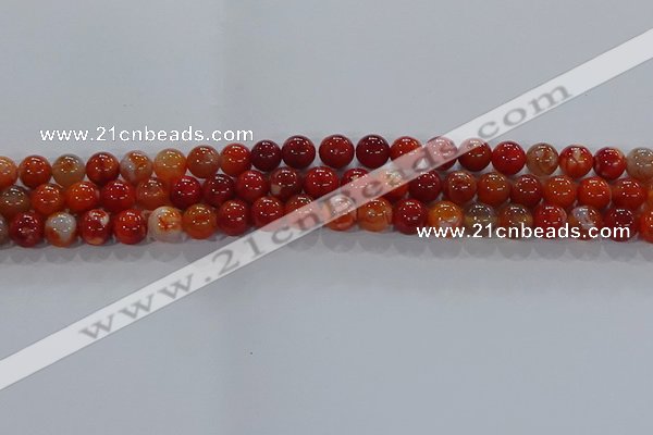 CAA1047 15.5 inches 8mm round dragon veins agate beads wholesale