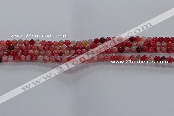 CAA1050 15.5 inches 4mm round dragon veins agate beads wholesale