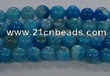 CAA1055 15.5 inches 4mm round dragon veins agate beads wholesale