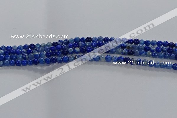 CAA1060 15.5 inches 4mm round dragon veins agate beads wholesale