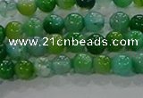 CAA1065 15.5 inches 4mm round dragon veins agate beads wholesale