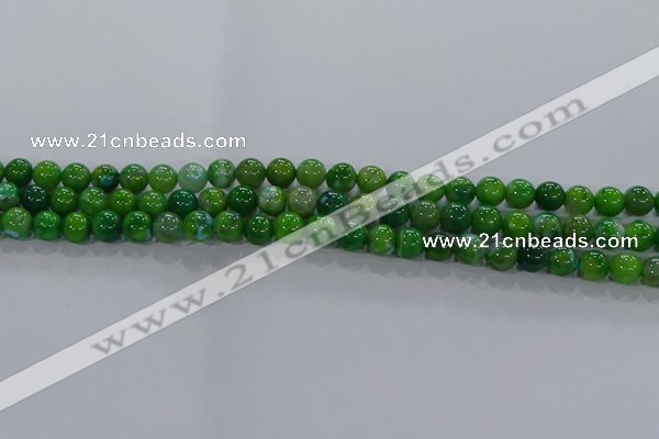 CAA1066 15.5 inches 6mm round dragon veins agate beads wholesale