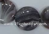 CAA107 15.5 inches 30mm coin botswana agate gemstone beads