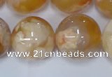 CAA1076 15.5 inches 16mm round sakura agate gemstone beads