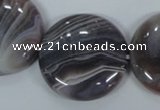 CAA108 15.5 inches 35mm coin botswana agate gemstone beads