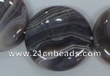 CAA109 15.5 inches 40mm coin botswana agate gemstone beads