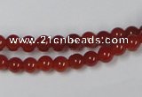 CAA110 15.5 inches 5mm round red agate gemstone beads wholesale