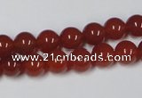 CAA111 15.5 inches 8mm round red agate gemstone beads wholesale