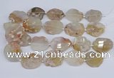 CAA1127 15.5 inches 25*35mm - 35*45mm freeform sakura agate beads