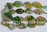 CAA1129 15.5 inches 25*35mm - 35*45mm freeform sakura agate beads