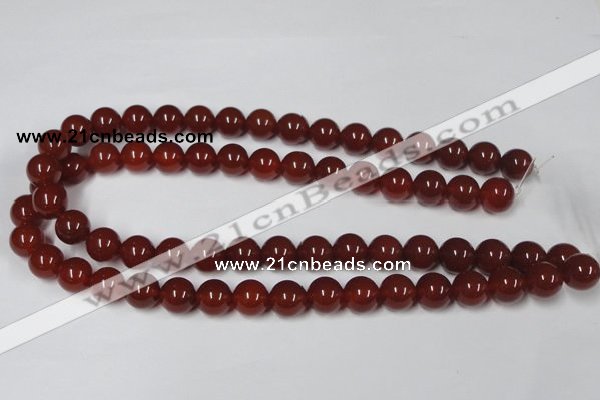 CAA113 15.5 inches 12mm round red agate gemstone beads wholesale