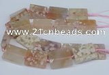 CAA1131 15.5 inches 30*40mm rectangle sakura agate gemstone beads