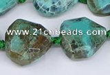 CAA1138 18*20mm - 25*35mm faceted freeform dragon veins agate beads