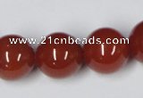 CAA116 15.5 inches 18mm round red agate gemstone beads wholesale