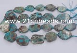 CAA1160 15.5 inches 20*25mm - 35*45mm freeform ocean agate beads