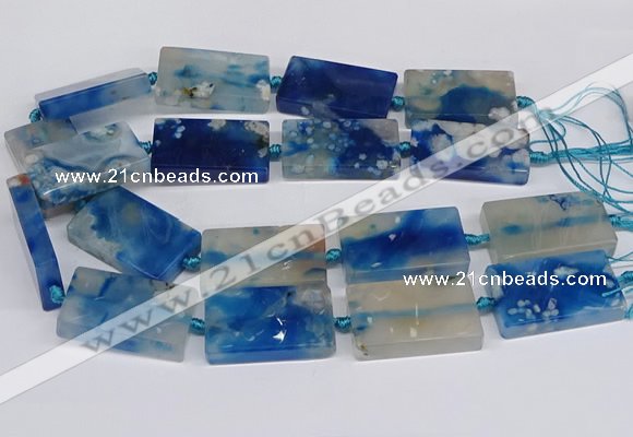 CAA1168 15.5 inches 22*40mm rectangle sakura agate gemstone beads