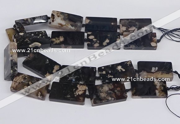 CAA1170 15.5 inches 22*40mm rectangle sakura agate gemstone beads