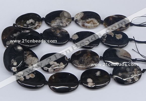 CAA1174 15.5 inches 25*35mm - 30*40mm freeform sakura agate beads