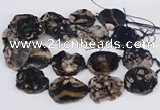 CAA1176 15.5 inches 25*35mm - 35*45mm freeform sakura agate beads