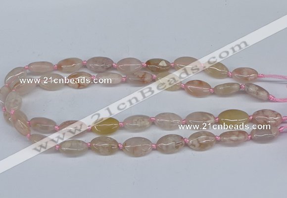 CAA1180 15.5 inches 12*20mm oval sakura agate gemstone beads