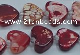 CAA1188 15.5 inches 16mm - 18mm heart dragon veins agate beads