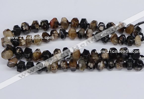 CAA1196 15.5 inches 10*14mm - 12*16mm faceted nuggets sakura agate beads