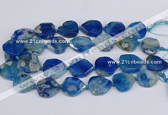 CAA1198 15.5 inches 22*25mm - 28*30mm faceted freeform sakura agate beads