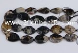 CAA1199 15.5 inches 20*25mm - 25*35mm faceted freeform sakura agate beads