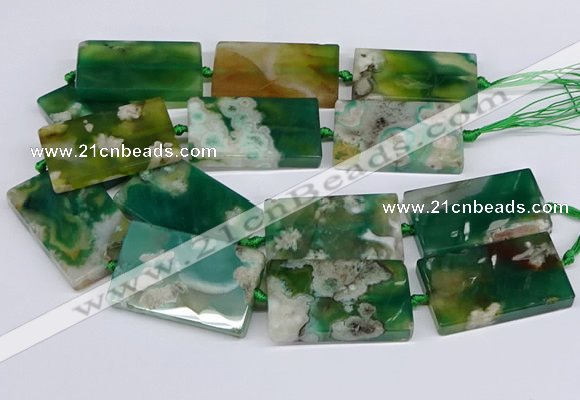 CAA1203 15.5 inches 30*50mm rectangle sakura agate beads