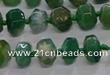 CAA1207 15.5 inches 8*12mm - 10*14mm faceted nuggets sakura agate beads