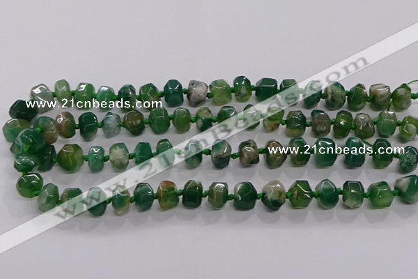 CAA1207 15.5 inches 8*12mm - 10*14mm faceted nuggets sakura agate beads