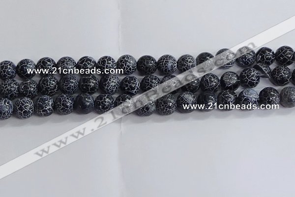 CAA1212 15.5 inches 10mm round frosted agate beads wholesale