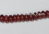 CAA122 15.5 inches 5*8mm rondelle red agate gemstone beads