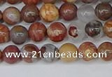 CAA1221 15.5 inches 6mm round gold mountain agate beads