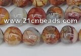 CAA1222 15.5 inches 8mm round gold mountain agate beads