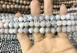 CAA1291 15.5 inches 8mm round matte plated druzy agate beads