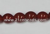 CAA130 15.5 inches 10*12mm egg-shaped red agate gemstone beads