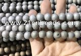 CAA1310 15.5 inches 10mm round matte plated druzy agate beads