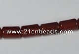 CAA138 15.5 inches 7*12mm column red agate gemstone beads